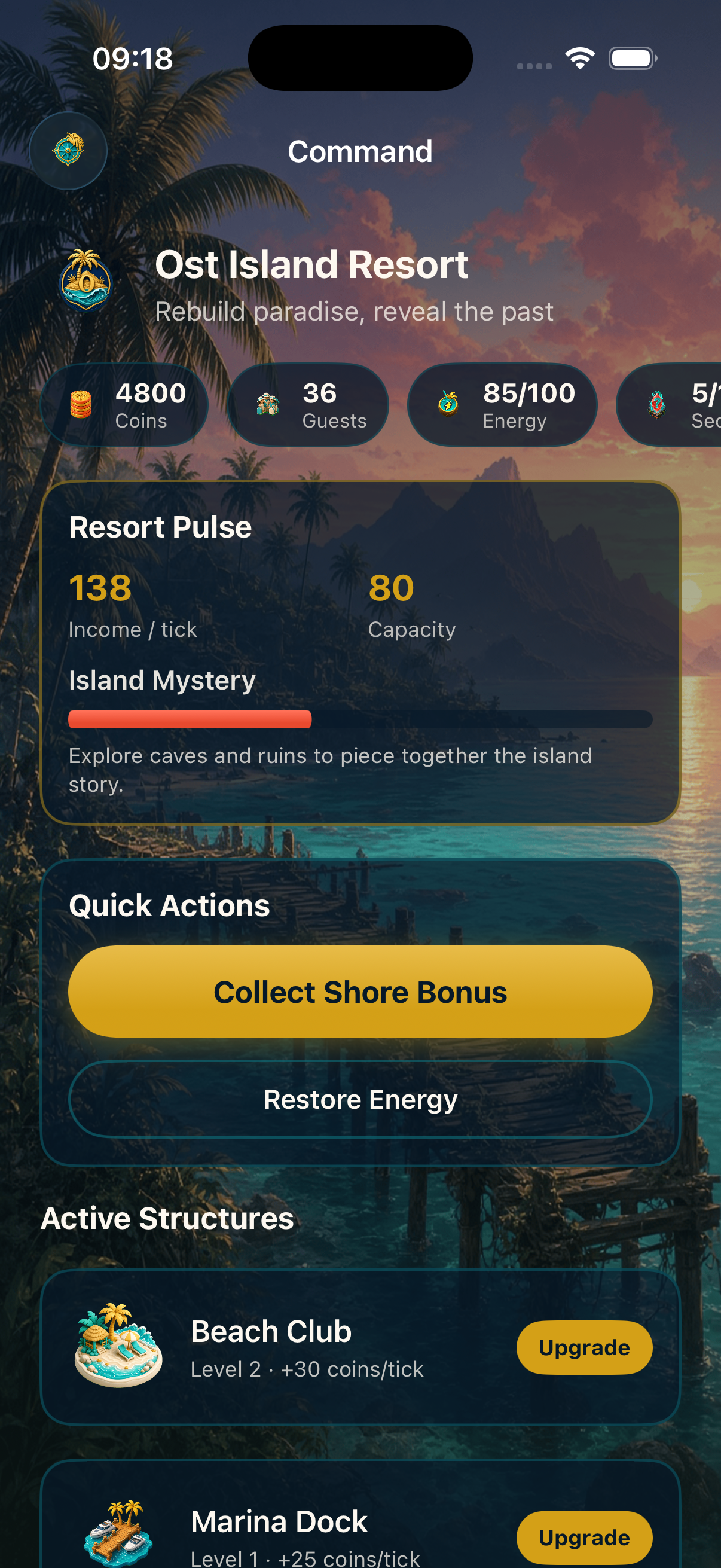 Command Deck screen