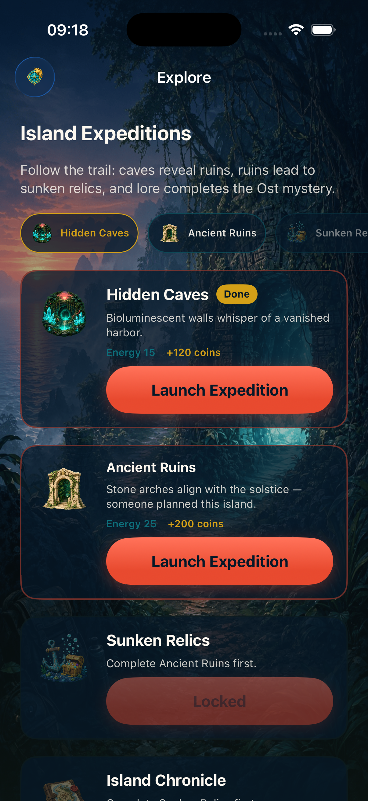 Expedition screen
